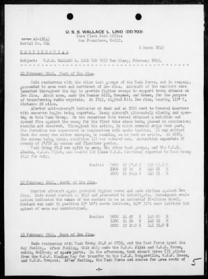 USS WALLACE L LIND > War Diary, 2/1-28/45