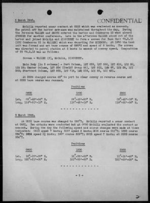 COMDESRON 22 > War Diary, 3/1-31/45