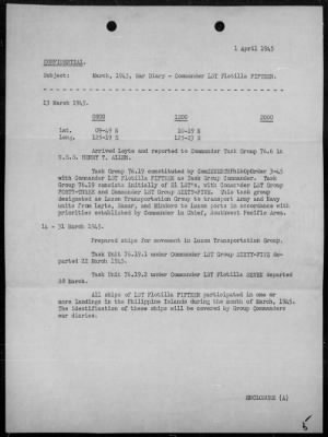 COM LST FLOT 15 > War Diary, 3/1-31/45