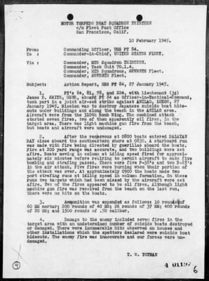 PT-78, PT-81, PT-84 & PT-224 > Rep of act off the East coast of Luzon Is, Philippines on 1/27/45