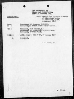 PT-78, PT-81, PT-84 & PT-224 > Rep of act off the East coast of Luzon Is, Philippines on 1/27/45