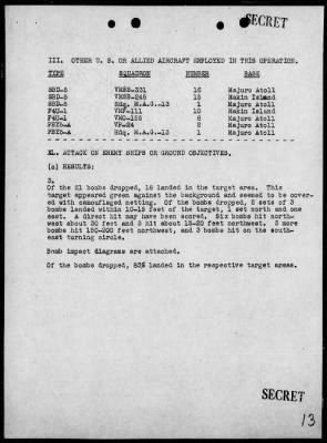 Thumbnail for VMSB-231 > ACA reps nos 118-119 - Dive bombing targets on Wotje Is, Marshalls 7/18/44