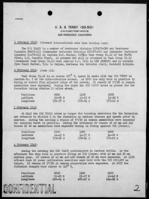 USS TERRY > War Diary, 2/1-28/45