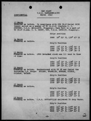 USS KNKAKEE > War Diary, 3/1-31/45