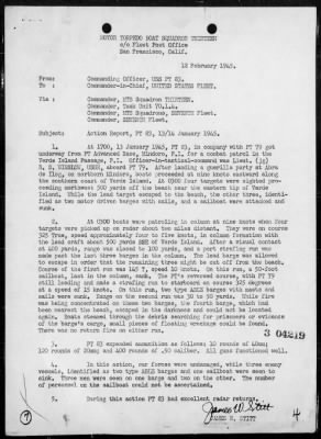 Thumbnail for PT-79 & PT-83 > Rep of act off the South Coast of Luzon Is, Philippines, night of 1/13-14/45