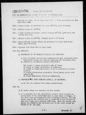 Thumbnail for USS PRINGLE > Rep of the bombardment of Ormoc Bay, Leyte Is & offensive sweep of Camotes Sea, Philippines, night of 11/27-28/44