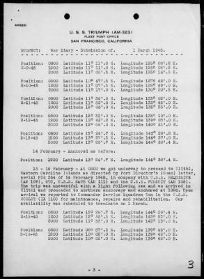 Thumbnail for USS TRIUMPH > War Diary, 2/1-28/45