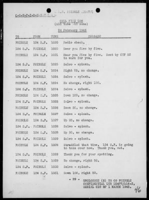 Thumbnail for USS PRINGLE > Rep of ops in support of the invasion & occupation of Iwo Jima, Bonin Is, 2/17/45 - 3/1/45, including AA act on 2/23/45