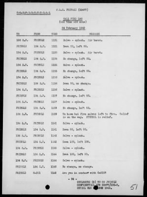 Thumbnail for USS PRINGLE > Rep of ops in support of the invasion & occupation of Iwo Jima, Bonin Is, 2/17/45 - 3/1/45, including AA act on 2/23/45