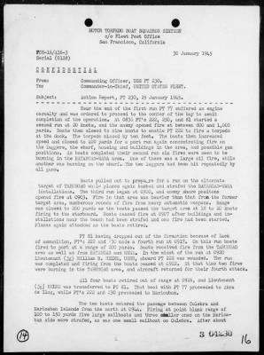 PT-77, PT-81, PT-222 & PT-230 > Rep of act off South coast of Luzon Is, Philippines on 1/29/45