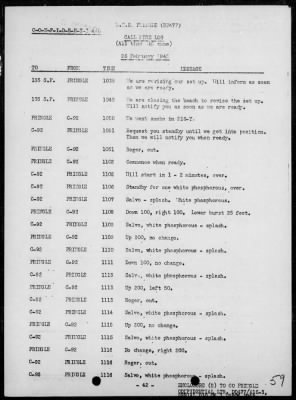 Thumbnail for USS PRINGLE > Rep of ops in support of the invasion & occupation of Iwo Jima, Bonin Is, 2/17/45 - 3/1/45, including AA act on 2/23/45