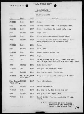 Thumbnail for USS PRINGLE > Rep of ops in support of the invasion & occupation of Iwo Jima, Bonin Is, 2/17/45 - 3/1/45, including AA act on 2/23/45