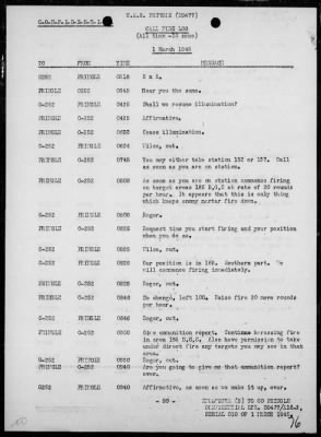 Thumbnail for USS PRINGLE > Rep of ops in support of the invasion & occupation of Iwo Jima, Bonin Is, 2/17/45 - 3/1/45, including AA act on 2/23/45