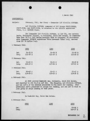 COM LST FLOT 15 > War Diary, 2/1-28/45