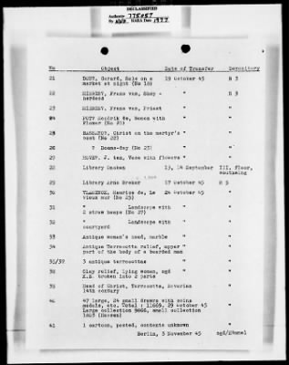 Thumbnail for Activity Reports > Six Months Summary Report On Monuments Fine Arts + Archives Office Of Military Government - Berlin District January 1945