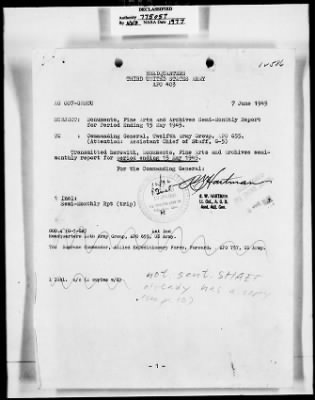 Thumbnail for Activity Reports > Third U.S. Army Reports - January Thru May 1945