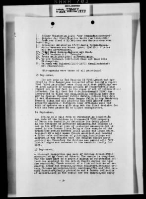 Activity Reports > Monthly Report On Monuments Fine Arts And Archives Western Military District-Seventh United States Army September (Greater Hesse) 1945