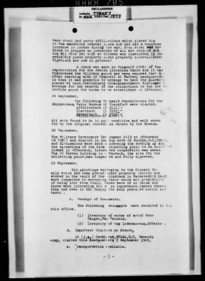 Activity Reports > Monthly Report On Monuments Fine Arts And Archives Western Military District-Seventh United States Army September (Greater Hesse) 1945