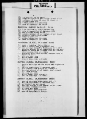 Activity Reports > Monthly Report On Monuments Fine Arts And Archives Western Military District-Seventh United States Army September (Greater Hesse) 1945