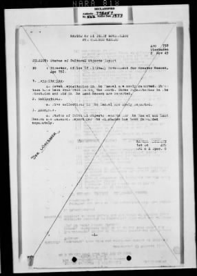 Thumbnail for Activity Reports > Monthly Report On Monuments Fine Arts and Archives Western Military District - Seventh United States Army October (Greater Hesse) 1945