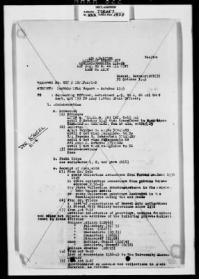 Thumbnail for Activity Reports > Monthly Report On Monuments Fine Arts and Archives Western Military District - Seventh United States Army October (Greater Hesse) 1945