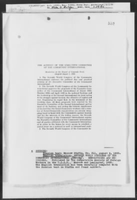 Thumbnail for Political Affairs > 861.00 Congress, Communist International VII/121-861.00 Congress Of The All-Union Communist Party XIV/10