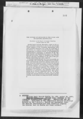 Thumbnail for Political Affairs > 861.00 Congress, Communist International VII/121-861.00 Congress Of The All-Union Communist Party XIV/10