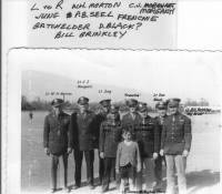 Peter Seel and other 447th BS Officers, 1942 at DeRidder AAB, LA before going over.