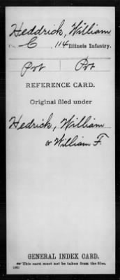 Thumbnail for William > Heddrick, William (Pvt)