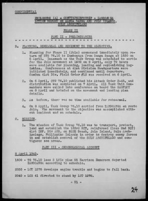 Thumbnail for COMTASK-GROUP 76.10 > Rep of the invasions & resupply of Sanga Sanga & Jolo Is, Sulu Archipelago, Philippines 4/2-11/45