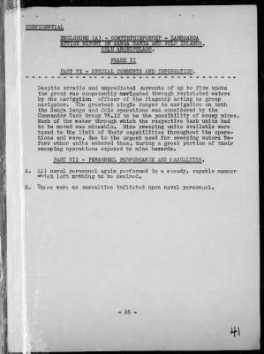 Thumbnail for COMTASK-GROUP 76.10 > Rep of the invasions & resupply of Sanga Sanga & Jolo Is, Sulu Archipelago, Philippines 4/2-11/45