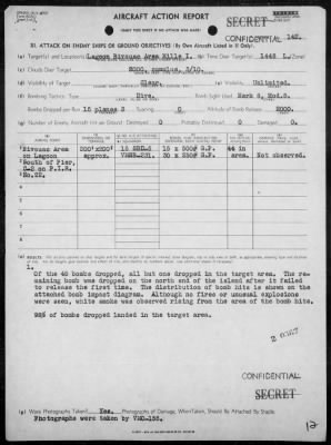 Thumbnail for VMSB-231 > ACA reps nos 141-142 - Dive bombing targets on Mille Is, Marshalls 8/26/44