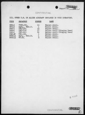 Thumbnail for VMSB-231 > ACA reps nos 143-144 - Dive bombing targets on islands of Jaluit Atoll & on Mille Is, Marshalls 8/27/44