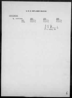 Thumbnail for USS HEYLIGER > War Diary, 3/24/45 to 4/30/45