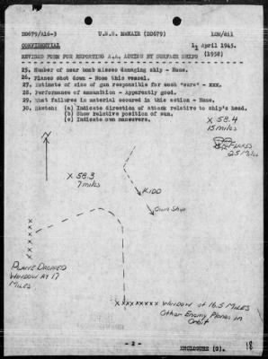 Thumbnail for USS MCNAIR > Rep of ops during carrier air strikes on Japan, Ryukyus & Jap Task Force, 3/18/45 - 4/14/45