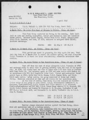 USS WALLACE L LIND > War Diary, 3/1-31/45