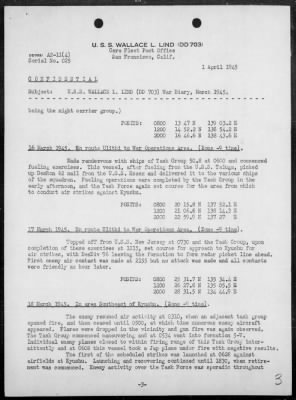 USS WALLACE L LIND > War Diary, 3/1-31/45