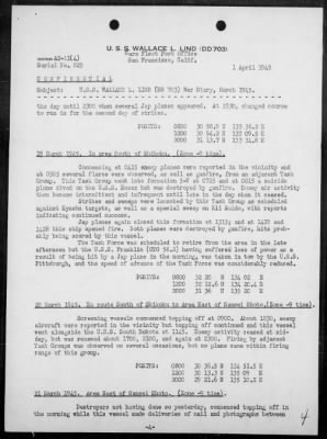 USS WALLACE L LIND > War Diary, 3/1-31/45