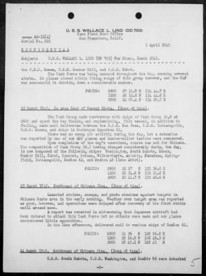 USS WALLACE L LIND > War Diary, 3/1-31/45