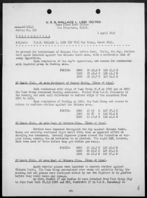 USS WALLACE L LIND > War Diary, 3/1-31/45