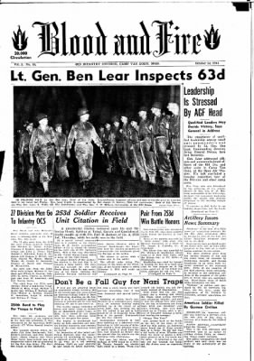 Thumbnail for 63rd Infantry Division Blood and Fire Newspapers, Jan 1944-Dec 1944 > Volume 2 No 18, 14 October 1944