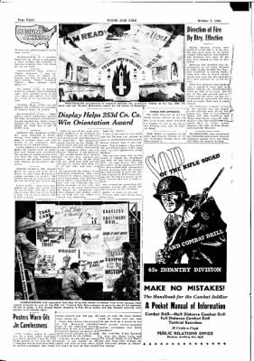 Thumbnail for 63rd Infantry Division Blood and Fire Newspapers, Jan 1944-Dec 1944 > Volume 2 No 17, 7 October 1944