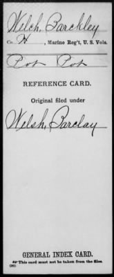 Thumbnail for Barckley > Welch, Barckley (Pvt)