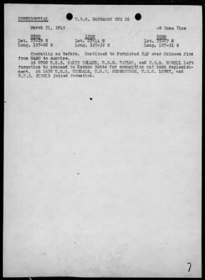 Thumbnail for USS SANGAMON > War Diary, 3/1-31/45