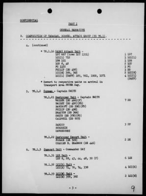 COMTASK-GROUP 78.1 > Rep of the op for the invasion & capture of Sadau & Tarakan Is, Borneo 4/27/45-5/3/45