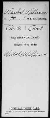 Thumbnail for William > Weibel, William (Pvt)