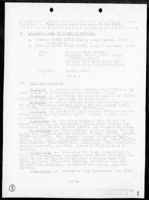 MAR, FIRST PHIB CORPS, HDQTRS > War Diary, 8/1/43-9/30/43