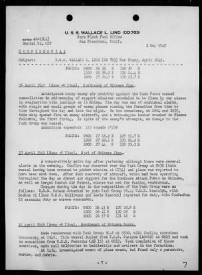 USS WALLACE L LIND > War Diary, 4/1-30/1945