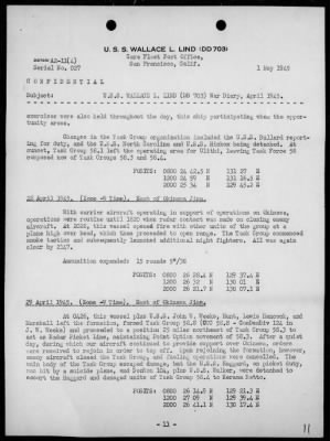 USS WALLACE L LIND > War Diary, 4/1-30/1945