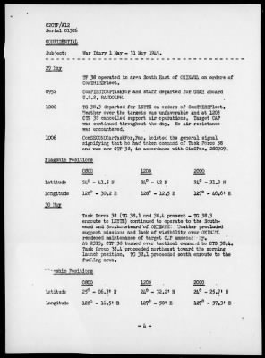 Thumbnail for COM SECOND CARRIER TASK FORCE (COMTASKFOR 38) > War Diary, 5/1-31/45